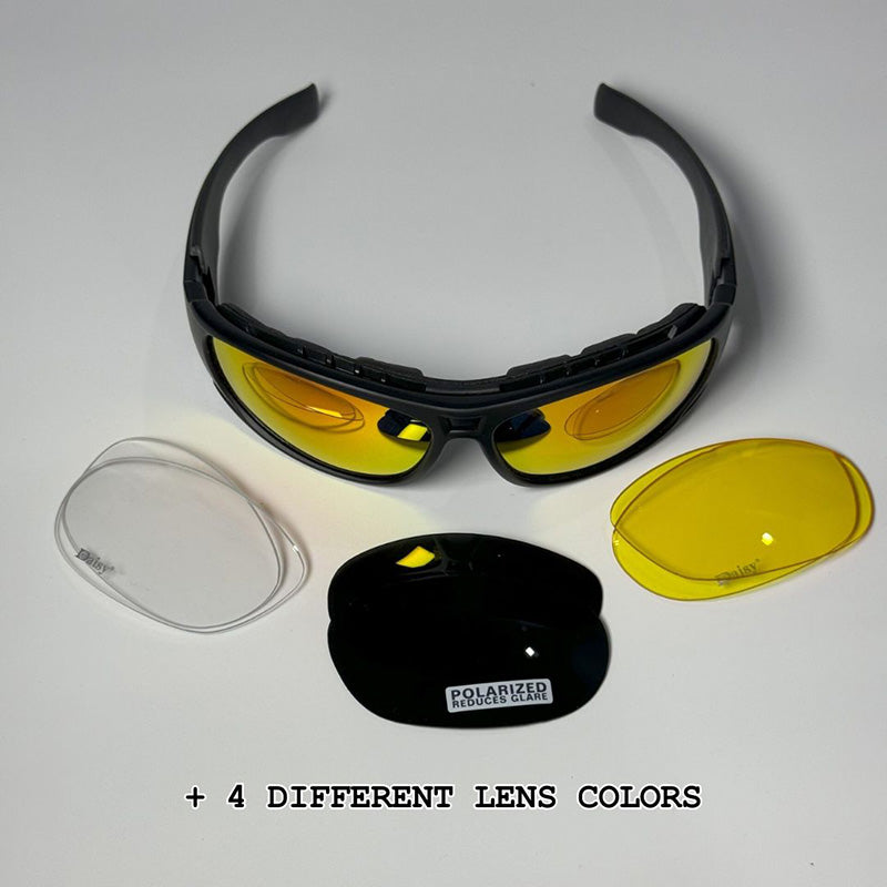 VeloLux Motorradsonnenbrille — UV400-polarisierte Wraparound-Spiegellinsen - Desfino