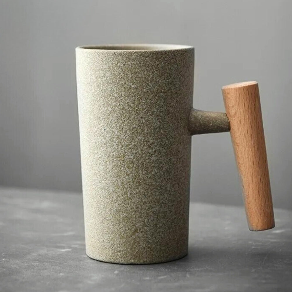 Mug à latte en grès TerraNord - Design de la collection Nordic Earth - Desfino