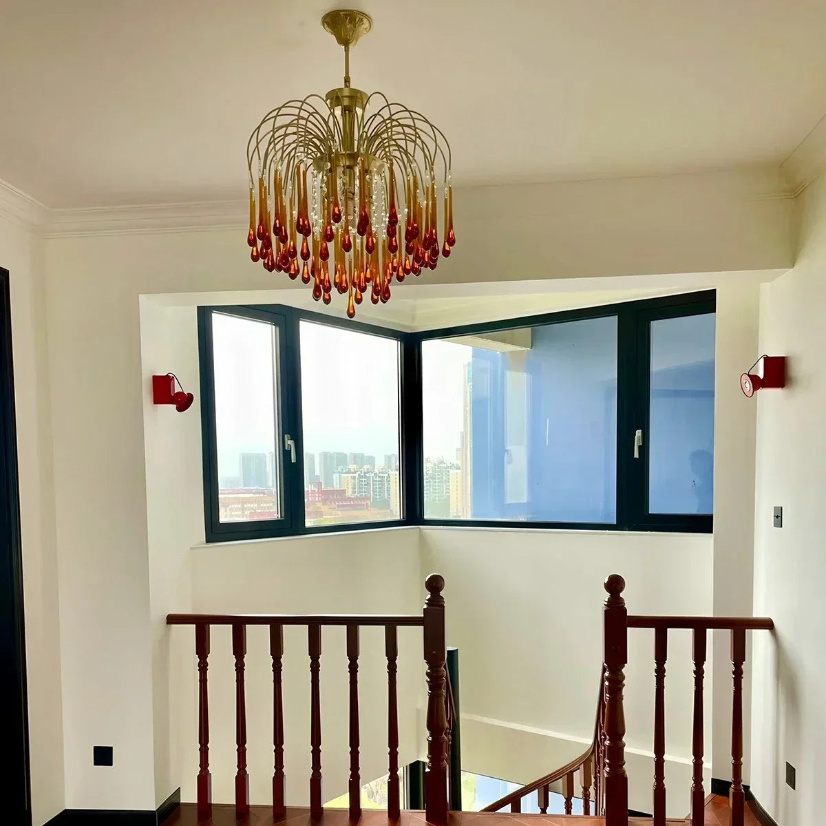 French Retro Water Drop Glass Chandelier | Desfino