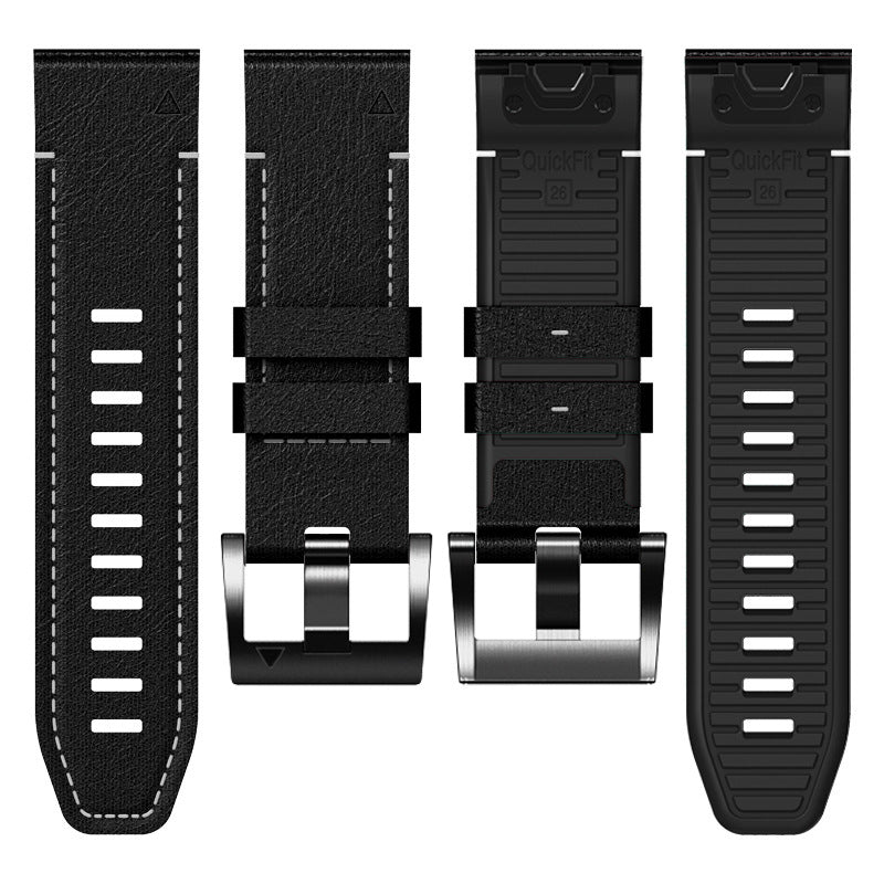 רצועת TPU ועור של Arion ל-Garmin Fenix 8, 7X, 6X Pro - Desfino