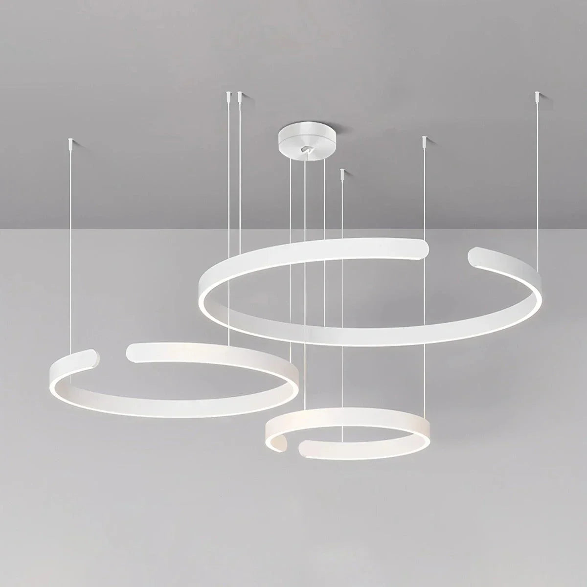 Moderner LED-Ring-Kronleuchter für das Wohnzimmer | Desfino