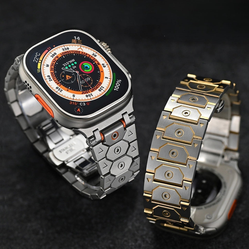 Sześciokątny tytanowy pasek ogniwowy Vantira do Apple Watch - Desfino