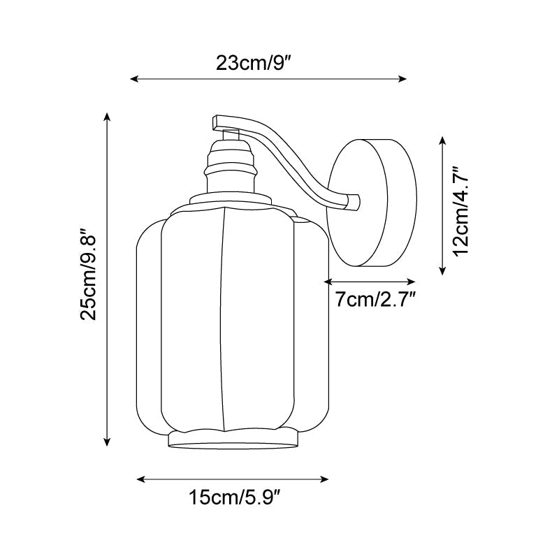 Henry Wall Lamp — 15x25cm Damp Rated Compact Light
