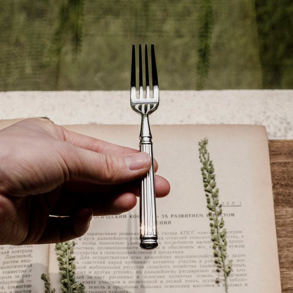 Bellemont Roman Flatware Set — Heavyweight, Classical Pillar Design - Desfino