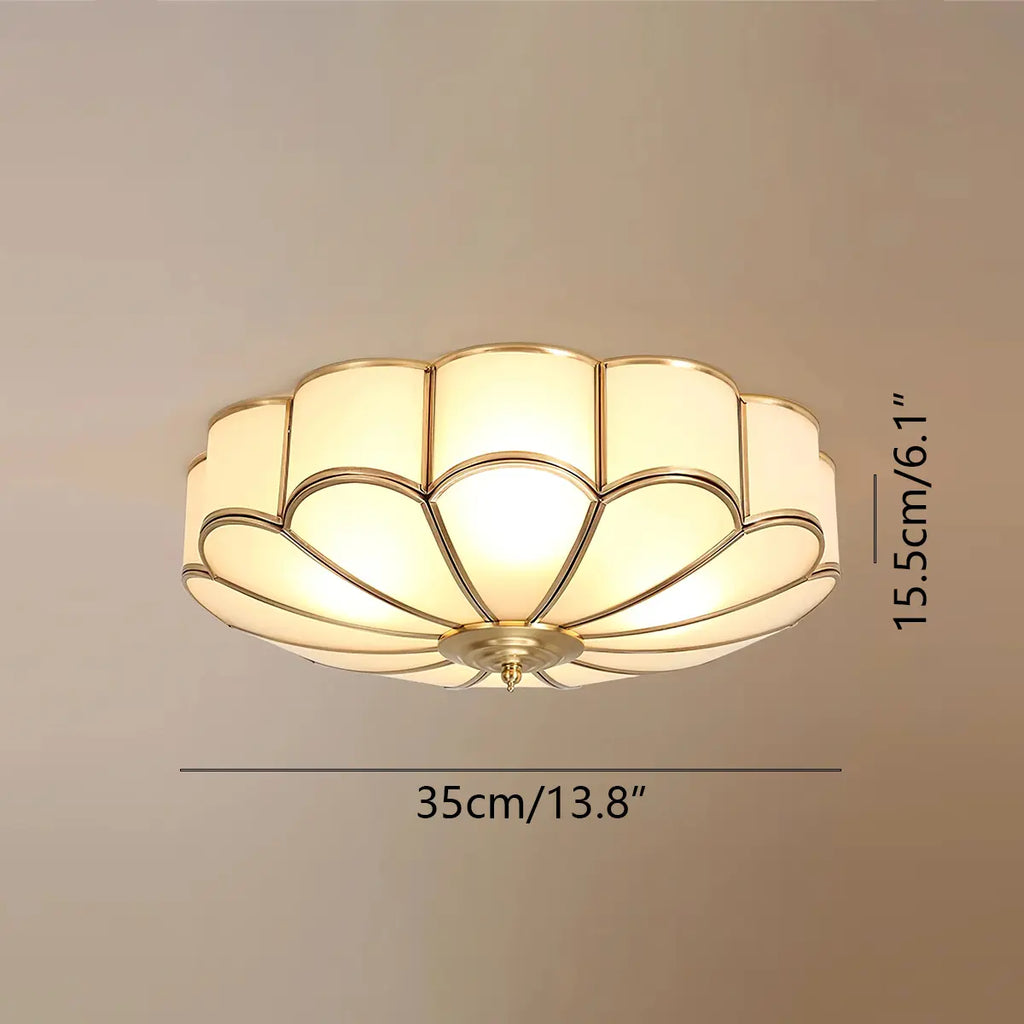 Einbau-Deckenleuchte aus Glas in Blumenform | Desfino