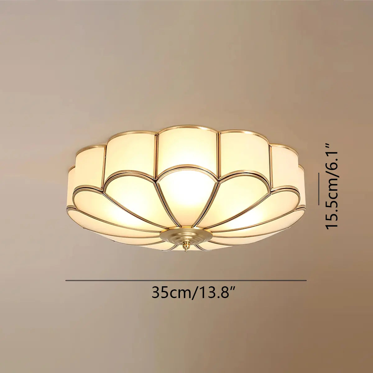 Einbau-Deckenleuchte aus Glas in Blumenform | Desfino
