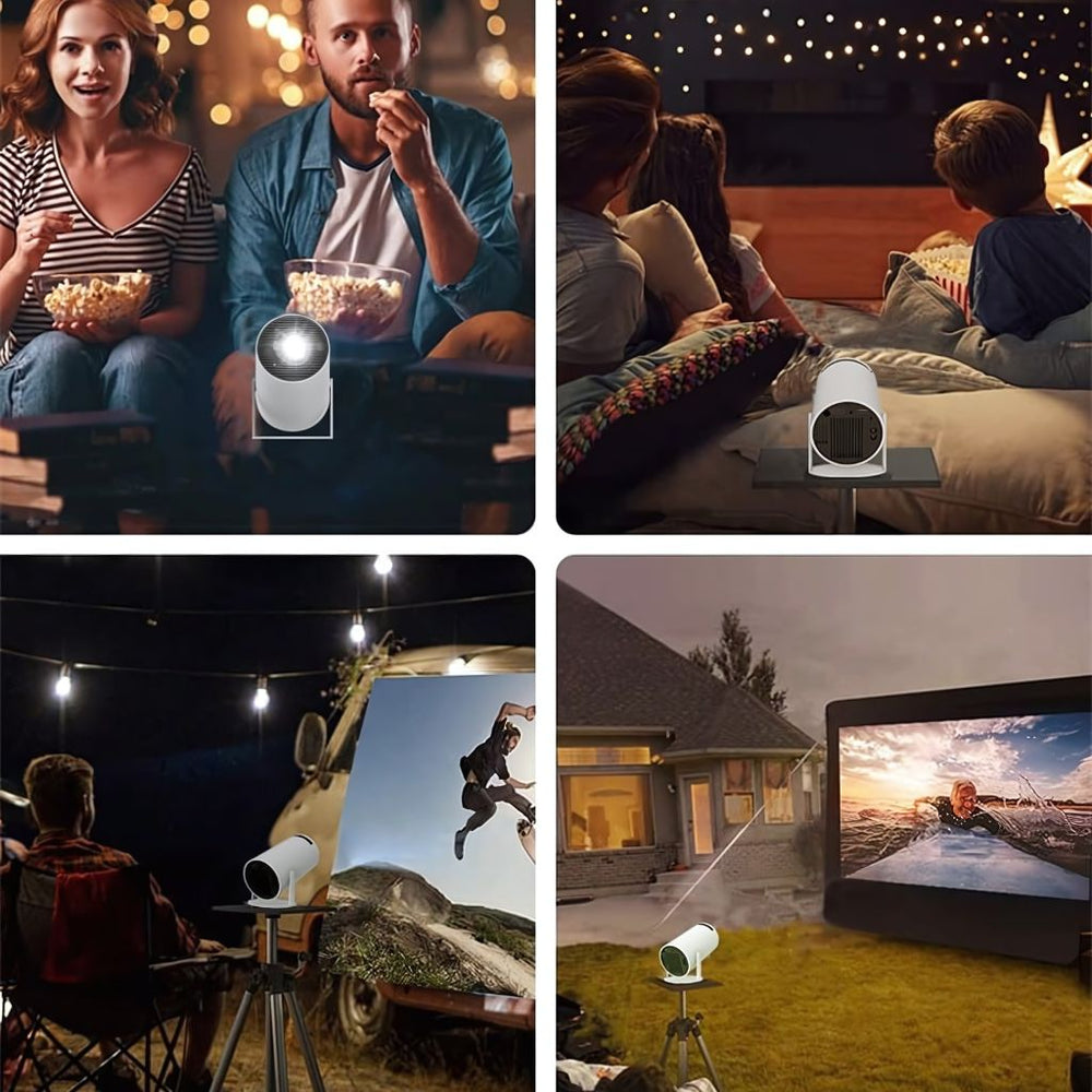 Μίνι φορητός προβολέας 4K Avenro — αυτόματη διόρθωση τραπεζοειδούς παραμόρφωσης | Desfino
