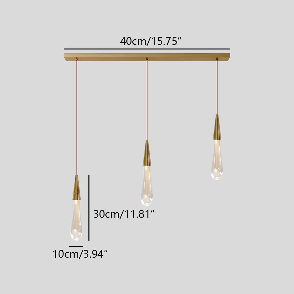 Drop Crystal Chrome Pendant Light for Bedroom | Desfino