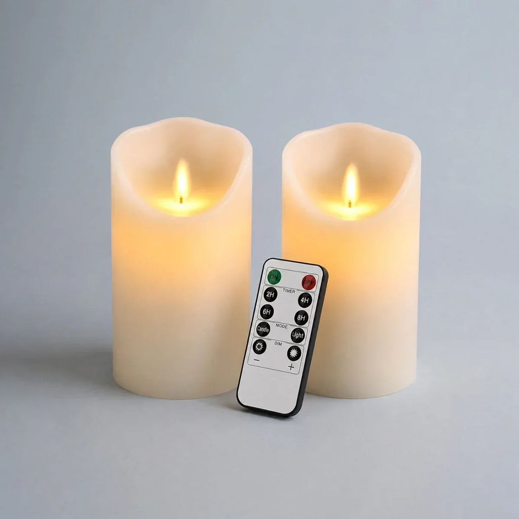 LED-Paraffinkerze ohne Flamme, 9er-Pack × 8 | Desfino