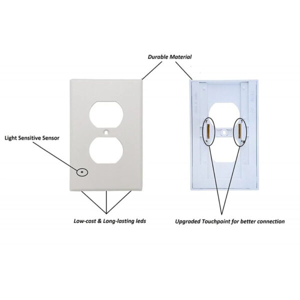 4-Pack LED Auto-Sensor Outlet Night Lights — Kid-Safe Plug-In