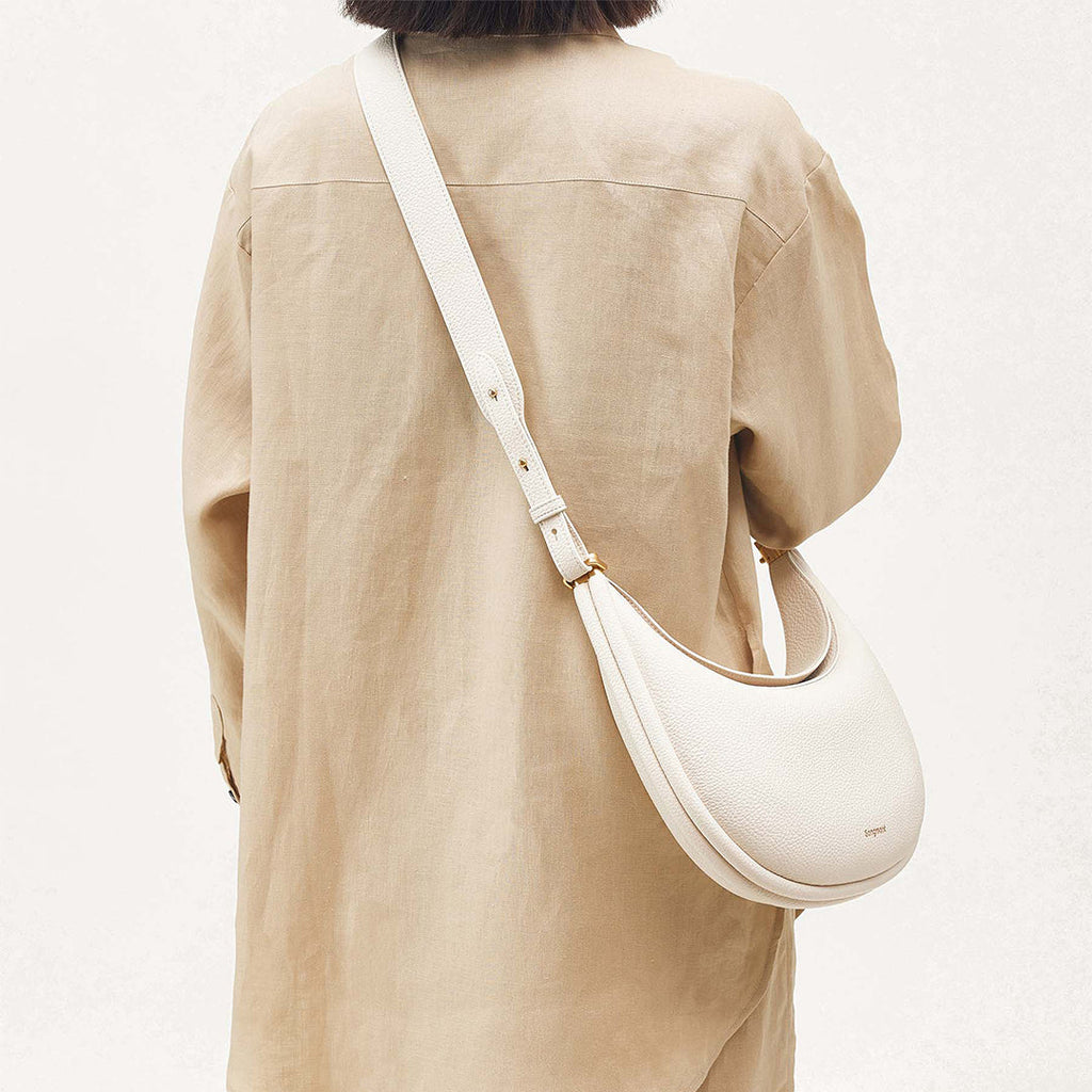 Jolie Solara Aurelle Full-Grain Leather Bag — Natural Patina Finish, Four Carry Options