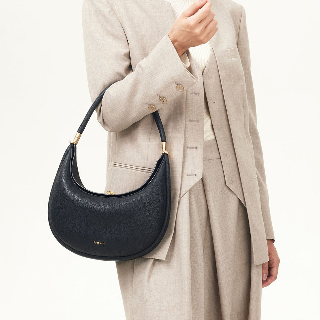 Jolie Solara Aurelle Full-Grain Leather Bag — Natural Patina Finish, Four Carry Options