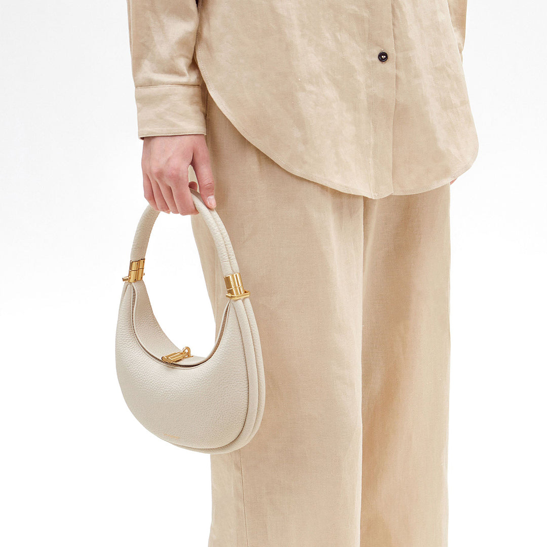 Jolie Solara Aurelle Full-Grain Leather Bag — Natural Patina Finish, Four Carry Options