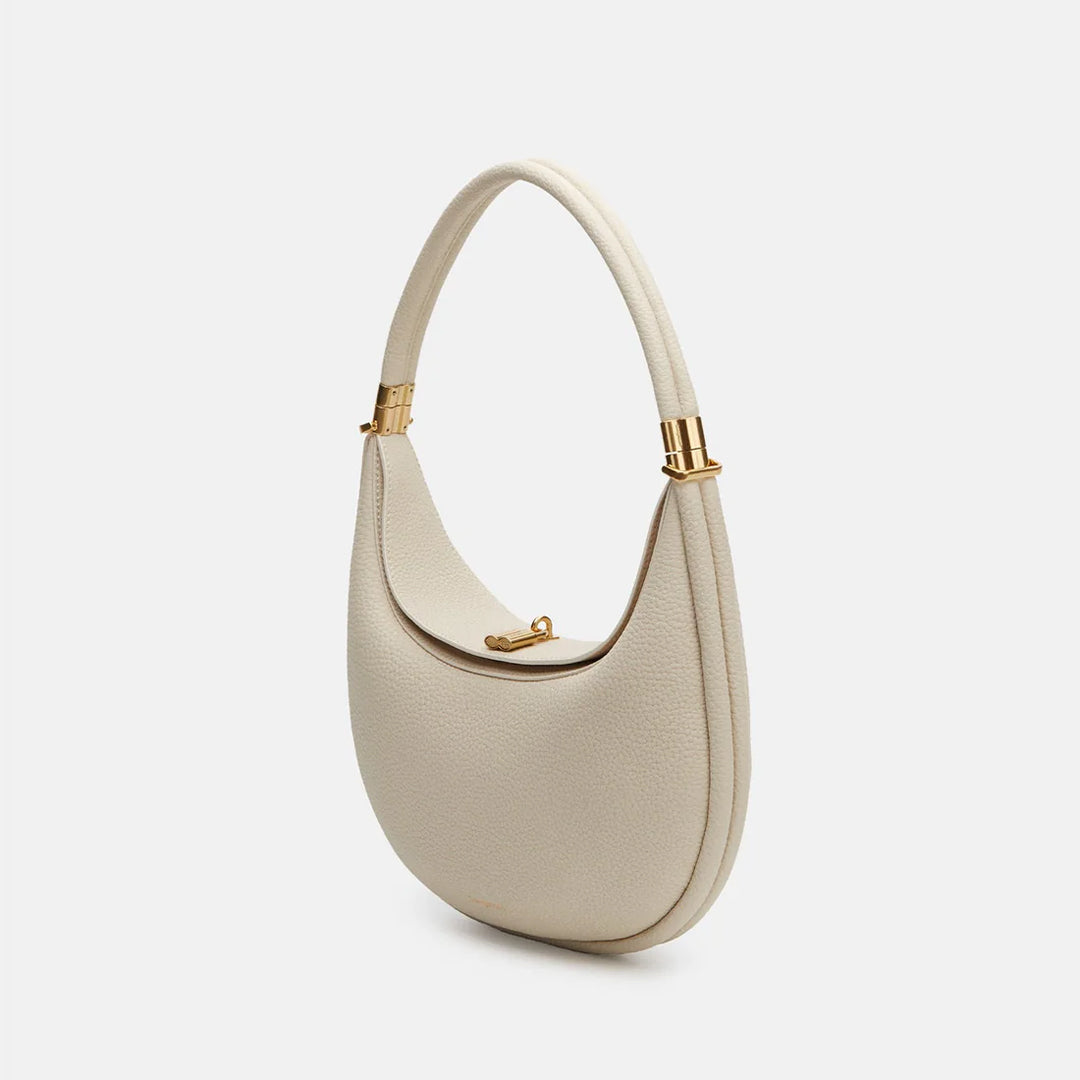 Jolie Solara Aurelle Full-Grain Leather Bag — Natural Patina Finish, Four Carry Options