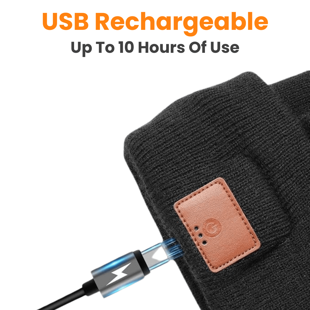 LEDニット帽 - ヘッドランプ内蔵、USB-C充電式ライト - Desfino