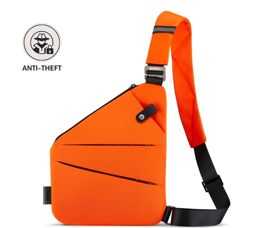 Slim Anti-Theft Travel Bag — Front Carry, Hidden Zippers, Storage - Desfino