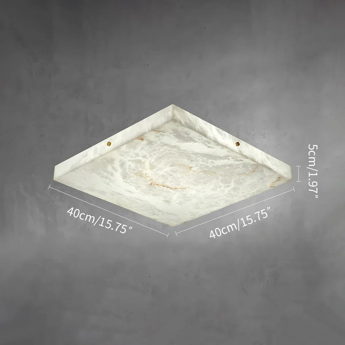 Minimalism Ultra Thin Square Spanish Alabaster Ceiling Light | Desfino
