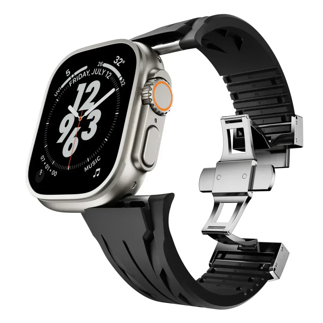 Αθλητικό λουράκι Apple Watch από καουτσούκ FKM Liora — Διαπνέον, πεταλούδα-κούμπωμα - Desfino