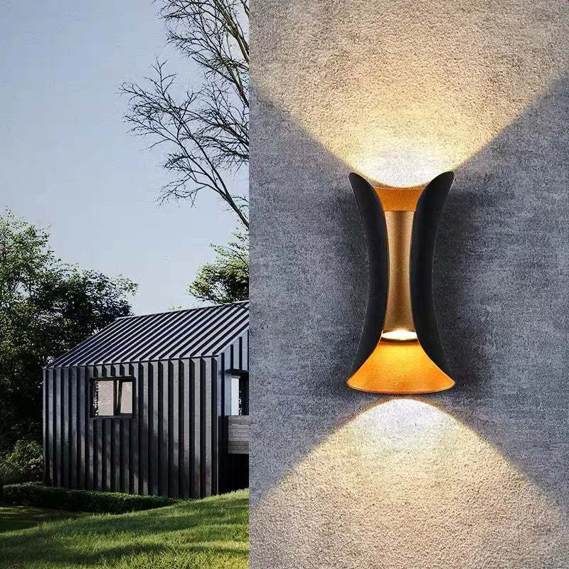 Arcora Curve Outdoor LED Wall Light — Hardwired, IP65 - Desfino