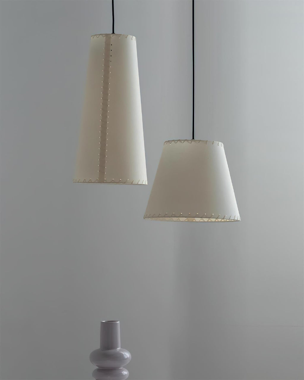 Hemline Pendant Lamp — Stitched Edge Shade