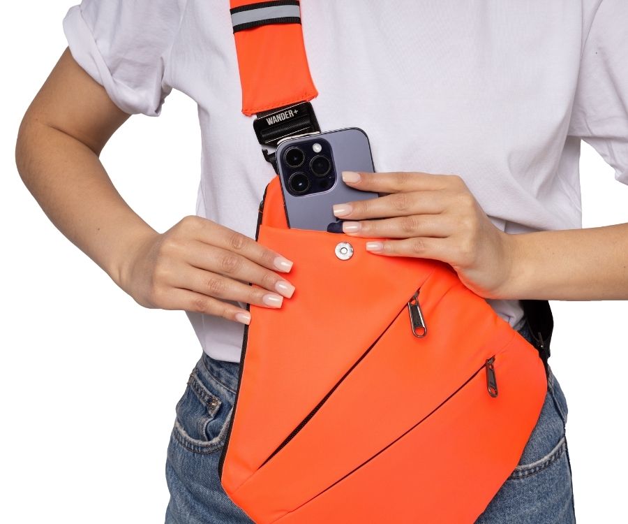 Slim Anti-Theft Travel Bag — Front Carry, Hidden Zippers, Storage - Desfino