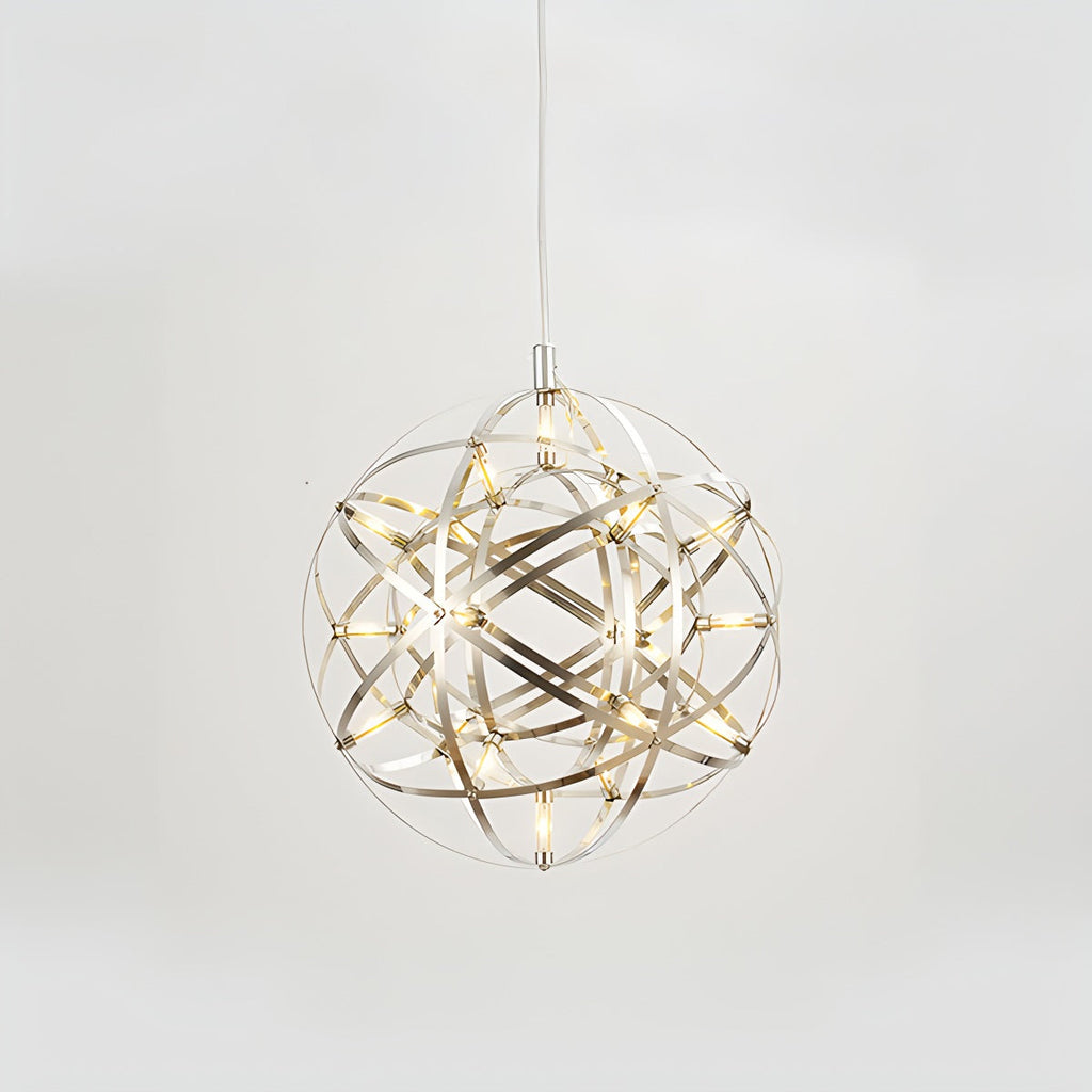 Silver Fire Ball Pendant Light for Dining Room | Desfino