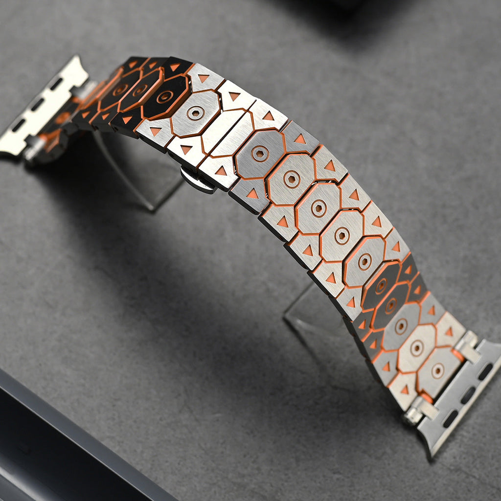 Sześciokątny tytanowy pasek ogniwowy Vantira do Apple Watch - Desfino