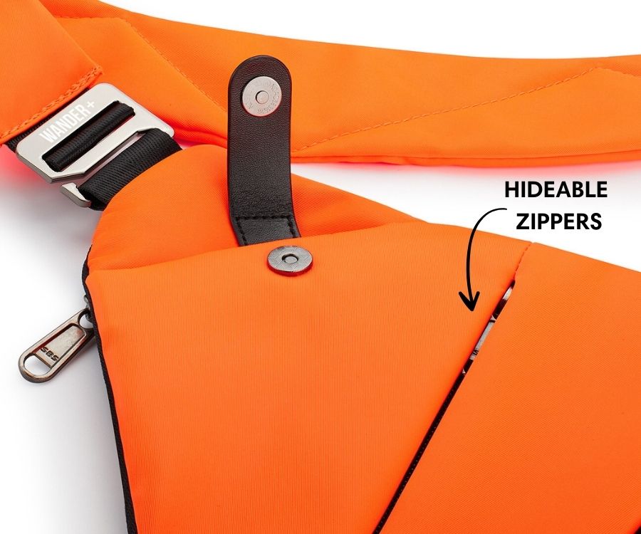 Slim Anti-Theft Travel Bag — Front Carry, Hidden Zippers, Storage - Desfino
