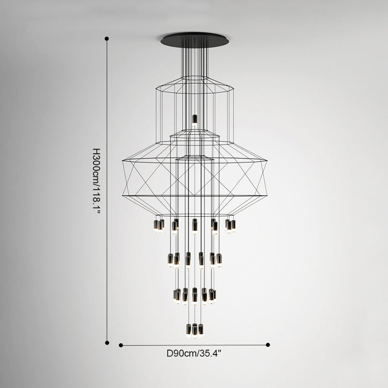 Wire Tiered Sculptural Chandelier | Desfino