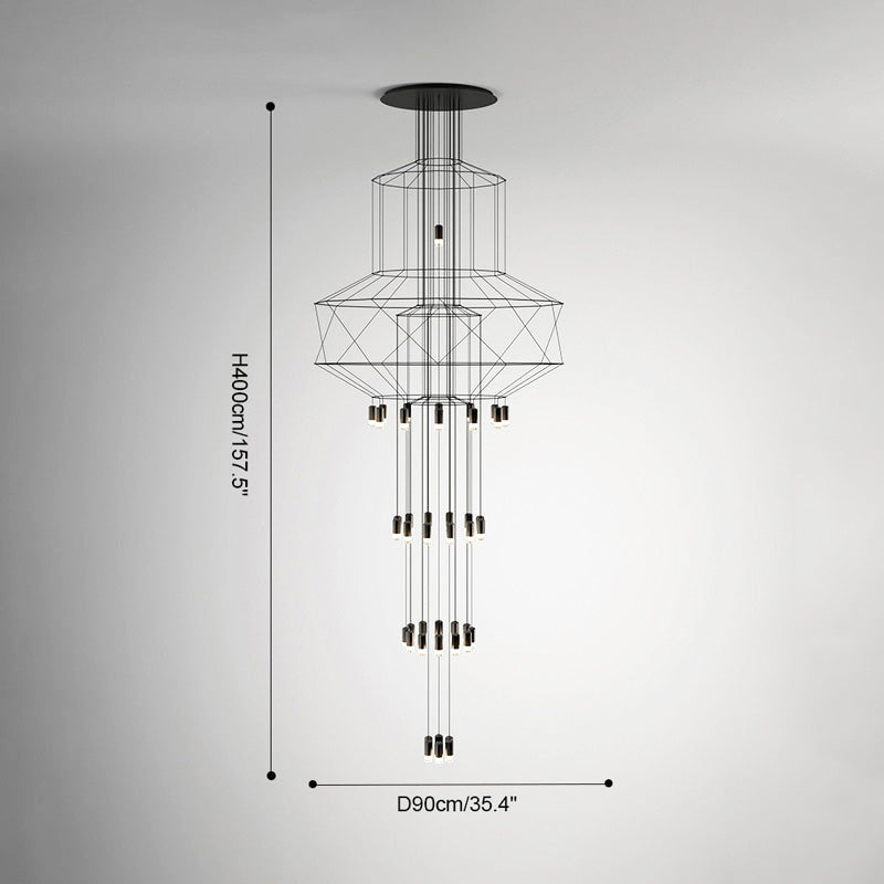 Wire Tiered Sculptural Chandelier | Desfino