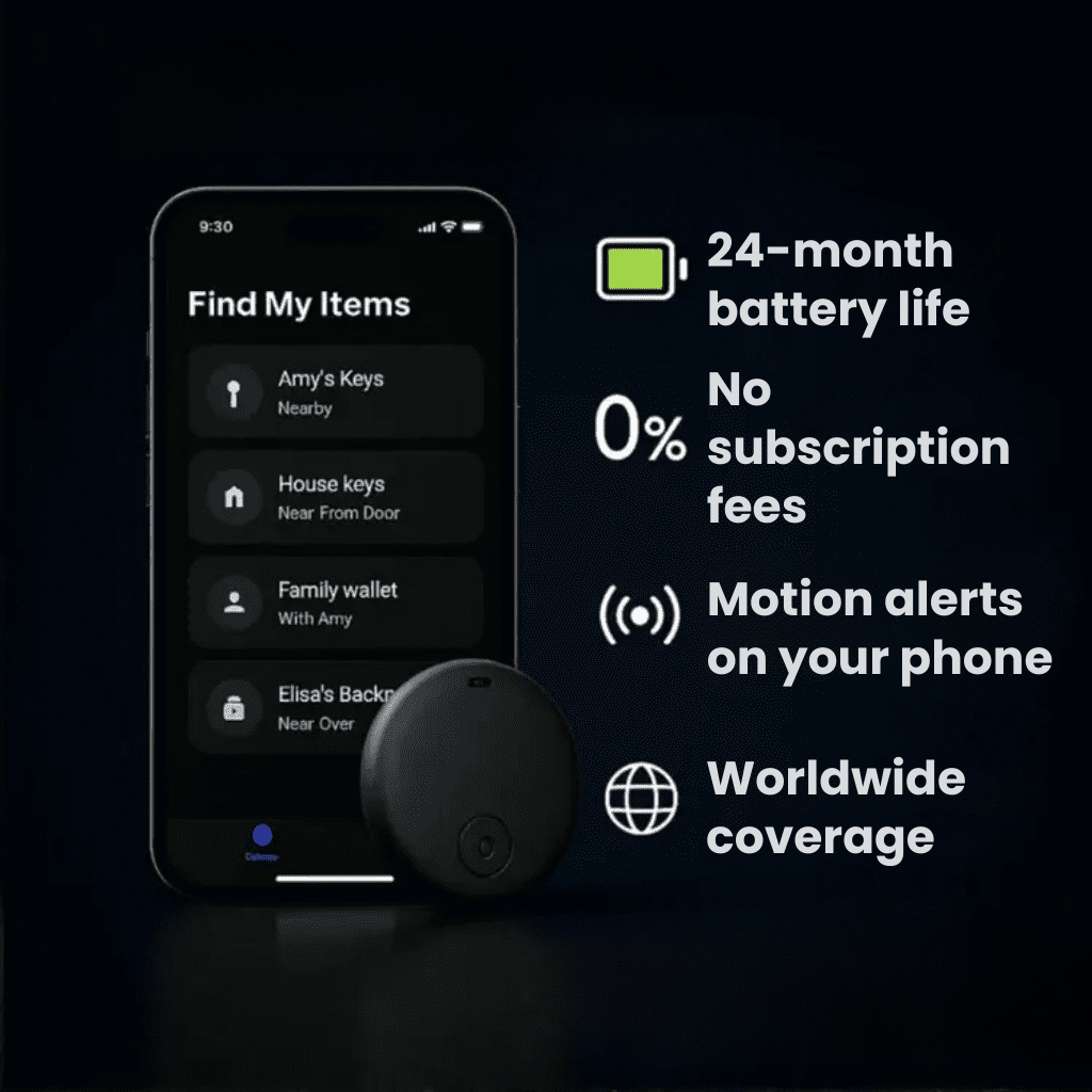 VeloGuard GPS-sykkelsporer — uten abonnement, Bluetooth, Android og iOS - Desfino