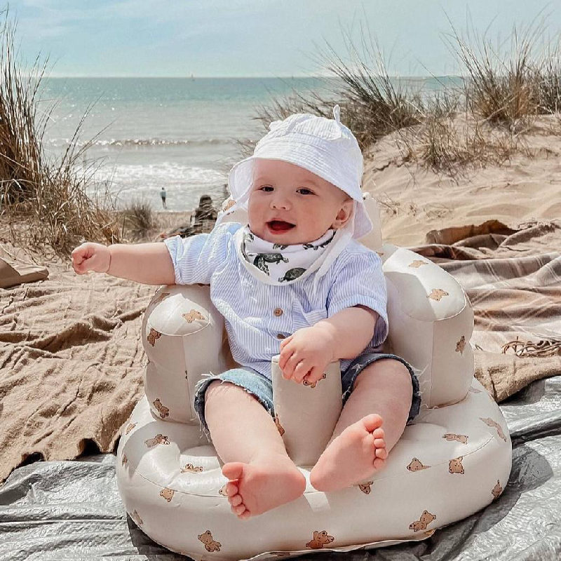 NovaNest Inflatable Baby Chair — Built-In Pump, Curved Backrest - Desfino