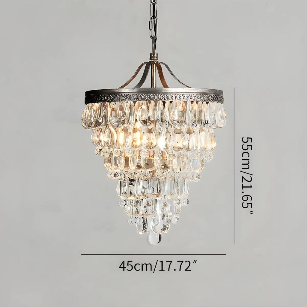Vintage Crystal Pendent Light for Living Room | Desfino
