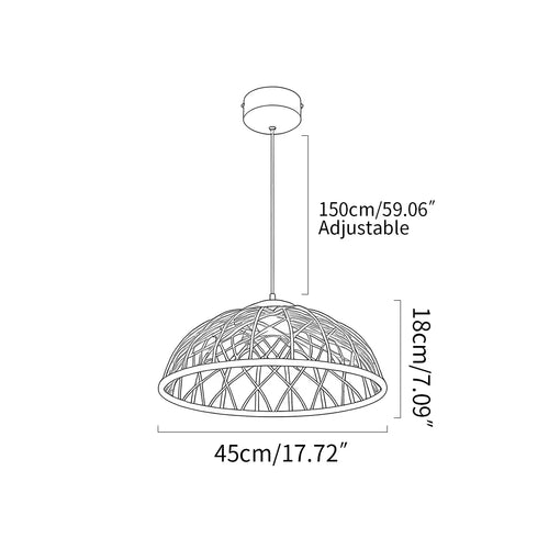 Desfino  Modern Pendant Light Woven Mesh
