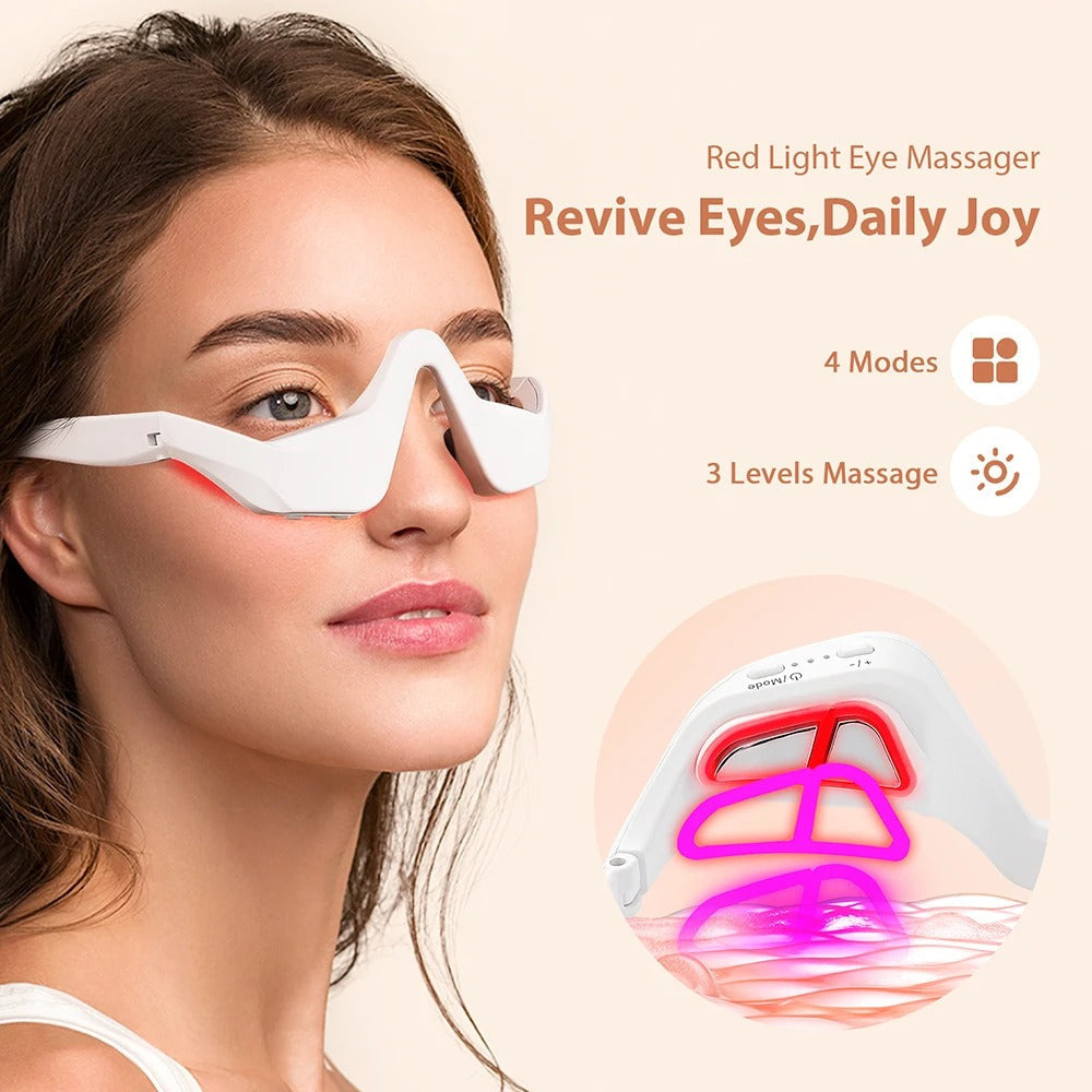 Lumara oogmassageapparaat — roodlicht- en EMS-microcurrenttherapie - Desfino