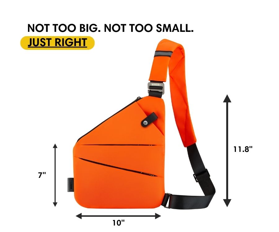 Slim Anti-Theft Travel Bag — Front Carry, Hidden Zippers, Storage - Desfino