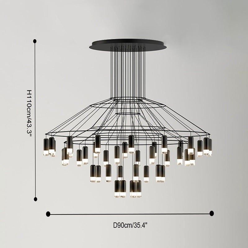 Wire Tiered Sculptural Chandelier | Desfino