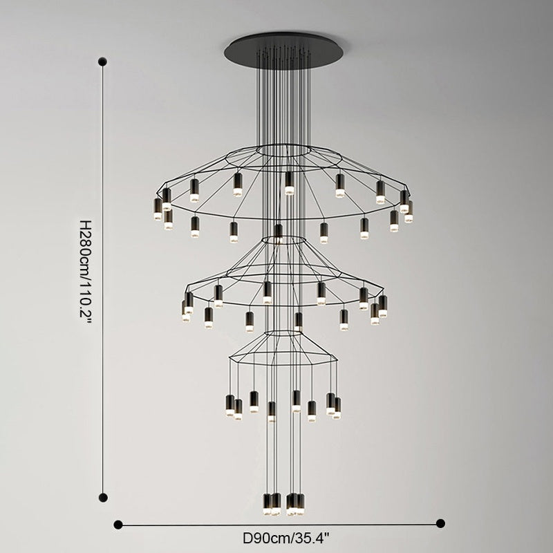 Wire Tiered Sculptural Chandelier | Desfino