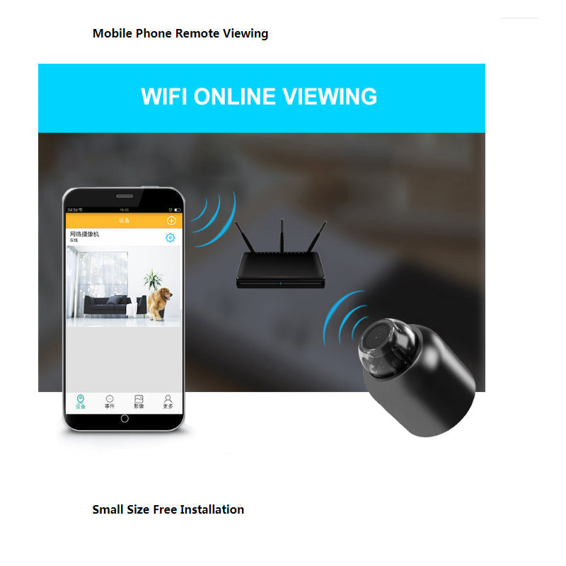 Telecamera spia wireless nascosta AeriCam Mini — video 1080p, avviso di movimento Wi-Fi