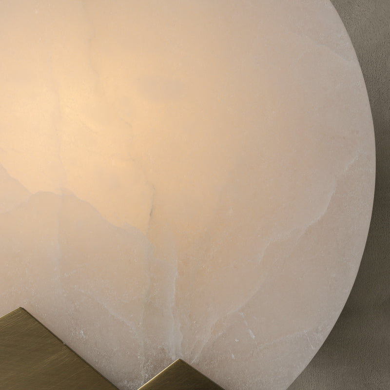 Applique LED in marmo Luma — design nordico minimalista, paralume rotondo | Desfino