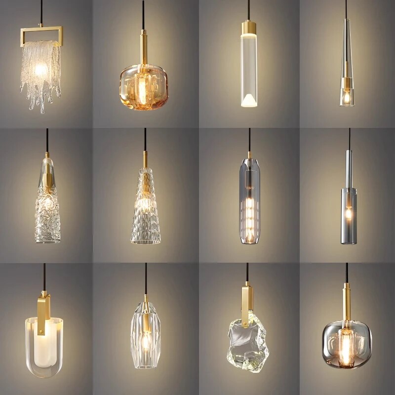 Copper Crystal Pendant Light Multiple Styles Available | Desfino