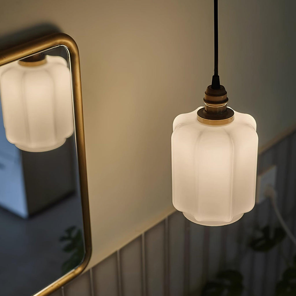 Henry Pendant Lamp — White Glass Shade