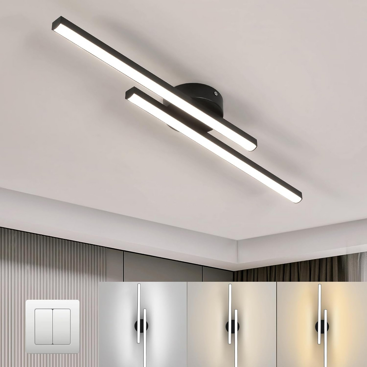 Astrella 铝制 LED 半吸顶灯 — 4 cm 超薄外形 - Desfino