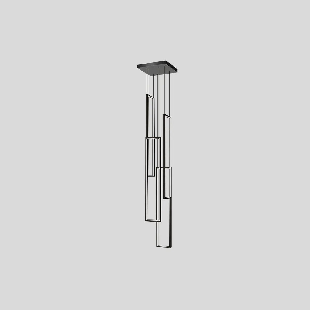 Aldarj Rectangular LED Staircase Chandelier | Desfino