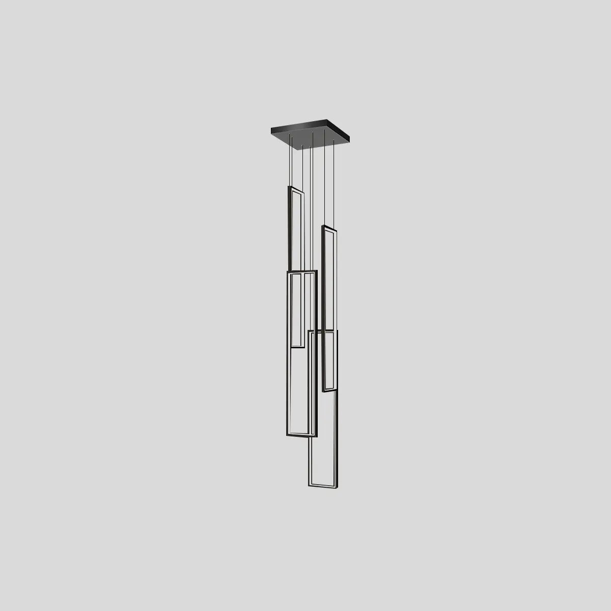 Aldarj Rectangular LED Staircase Chandelier | Desfino