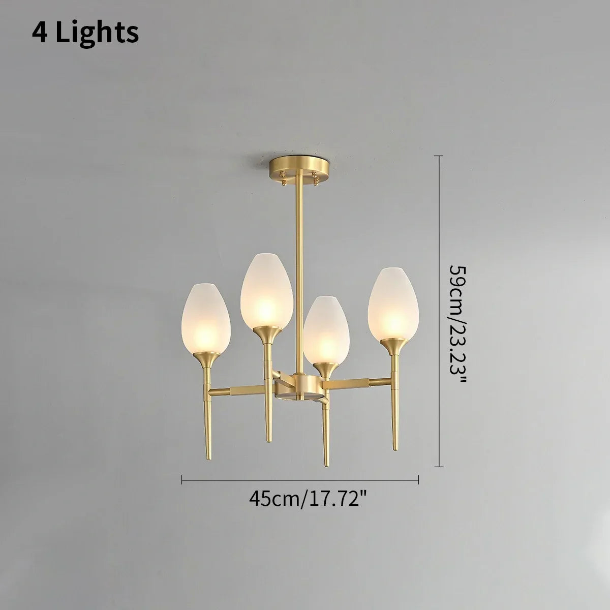 American All-Copper Bud Glass Chandelier | Desfino