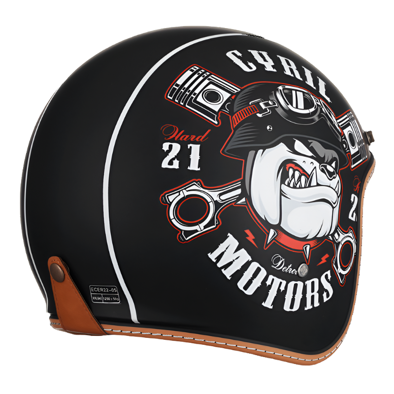 LumaPeak KB2 Open-Face Motorcycle Helmet — Featherlight ABS Shell - Desfino