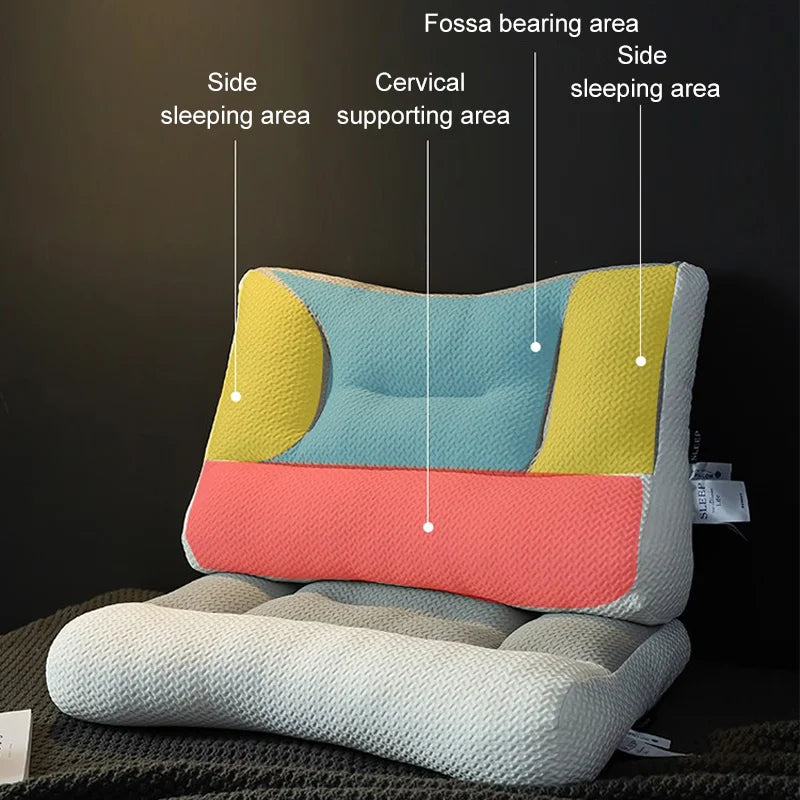 RestWell Cervical Support Pillow — Ergonomic Contoured Neck Roll - Desfino