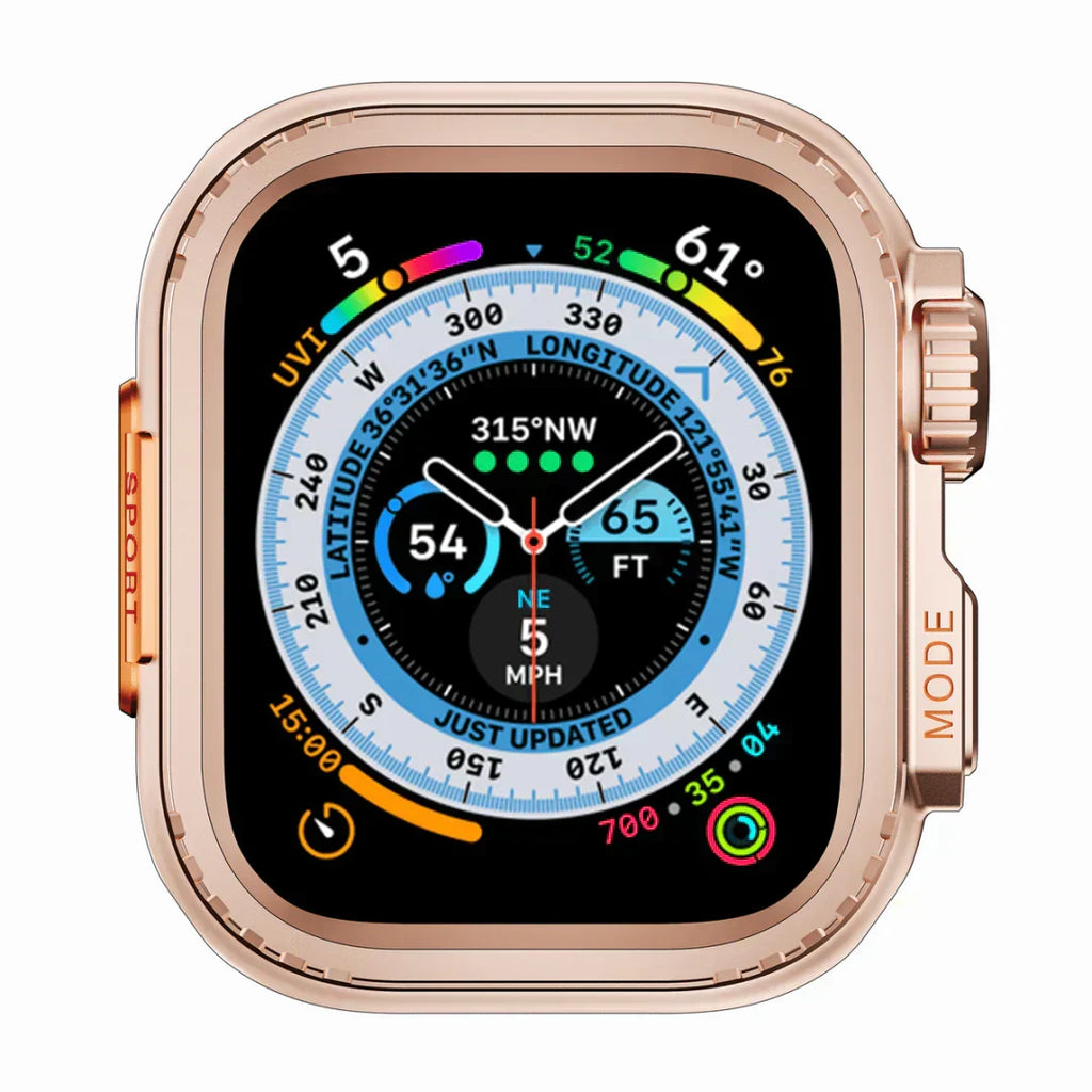 מגן קשיח ל־Apple Watch מבית AeroGuard — סגסוגת אלומיניום מלאה