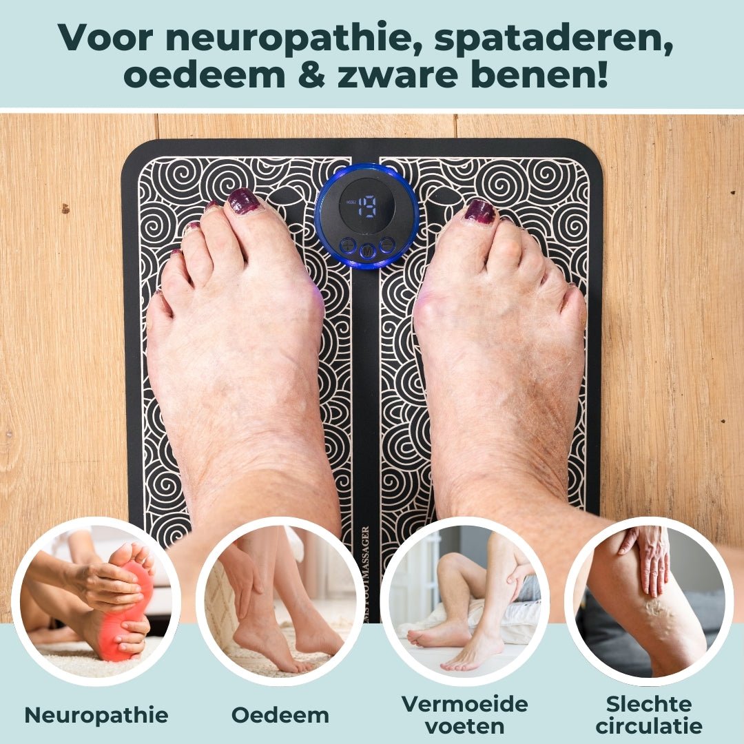 ReviPulse Foldable NMES Foot Massager — 15-Minute Electrical Therapy - Desfino